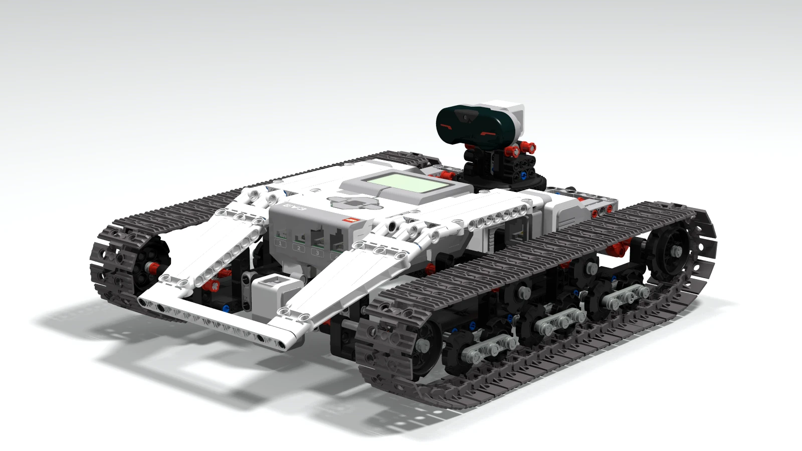 Ev3 Tracked Explor3r, an autonomous tracked vehicle with Ev3Dev Ev3 Tracked Explor3r